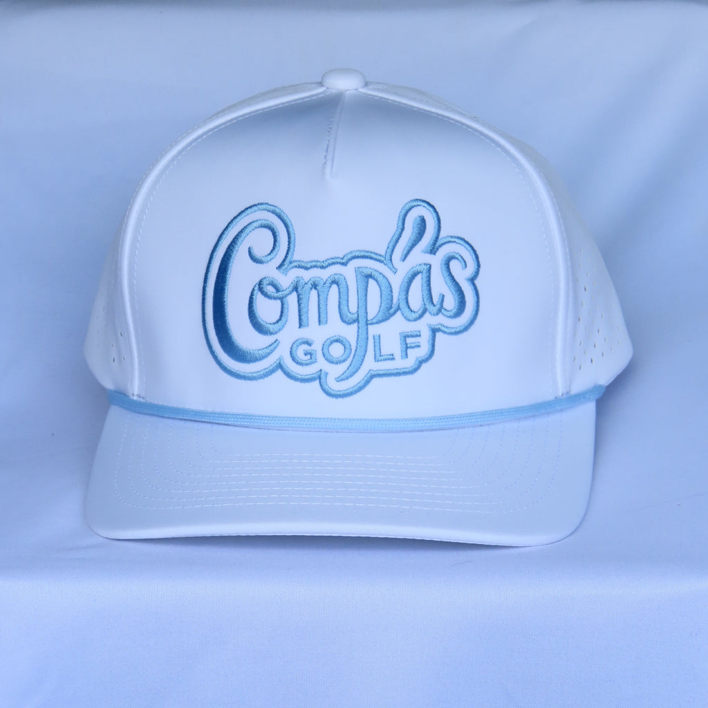 Cielo Blue | Rope Hat - White / Sky Blue