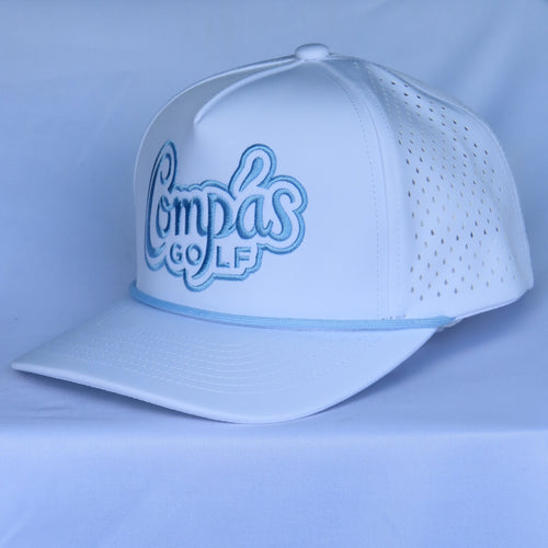 Cielo Blue | Rope Hat - White / Sky Blue